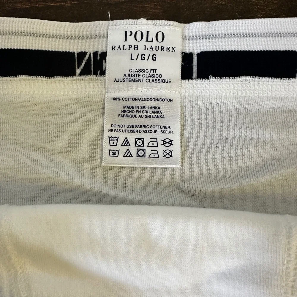 Lot of 3 NWOT Ralph Lauren Mens Classic Fit Cotton Briefs White Size Large L - Picture 6 of 9